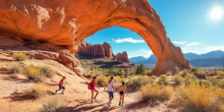 Family enjoying Arizona's beautiful outdoor adventure spots.