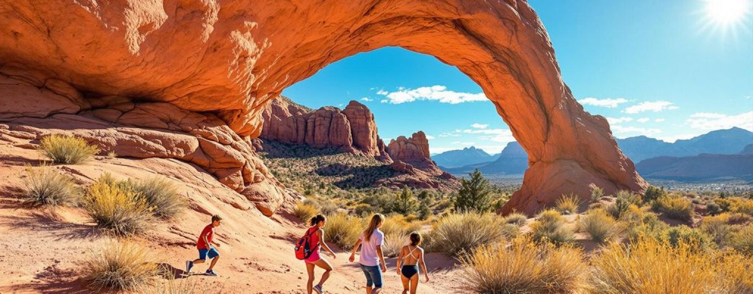 Family enjoying Arizona's beautiful outdoor adventure spots.